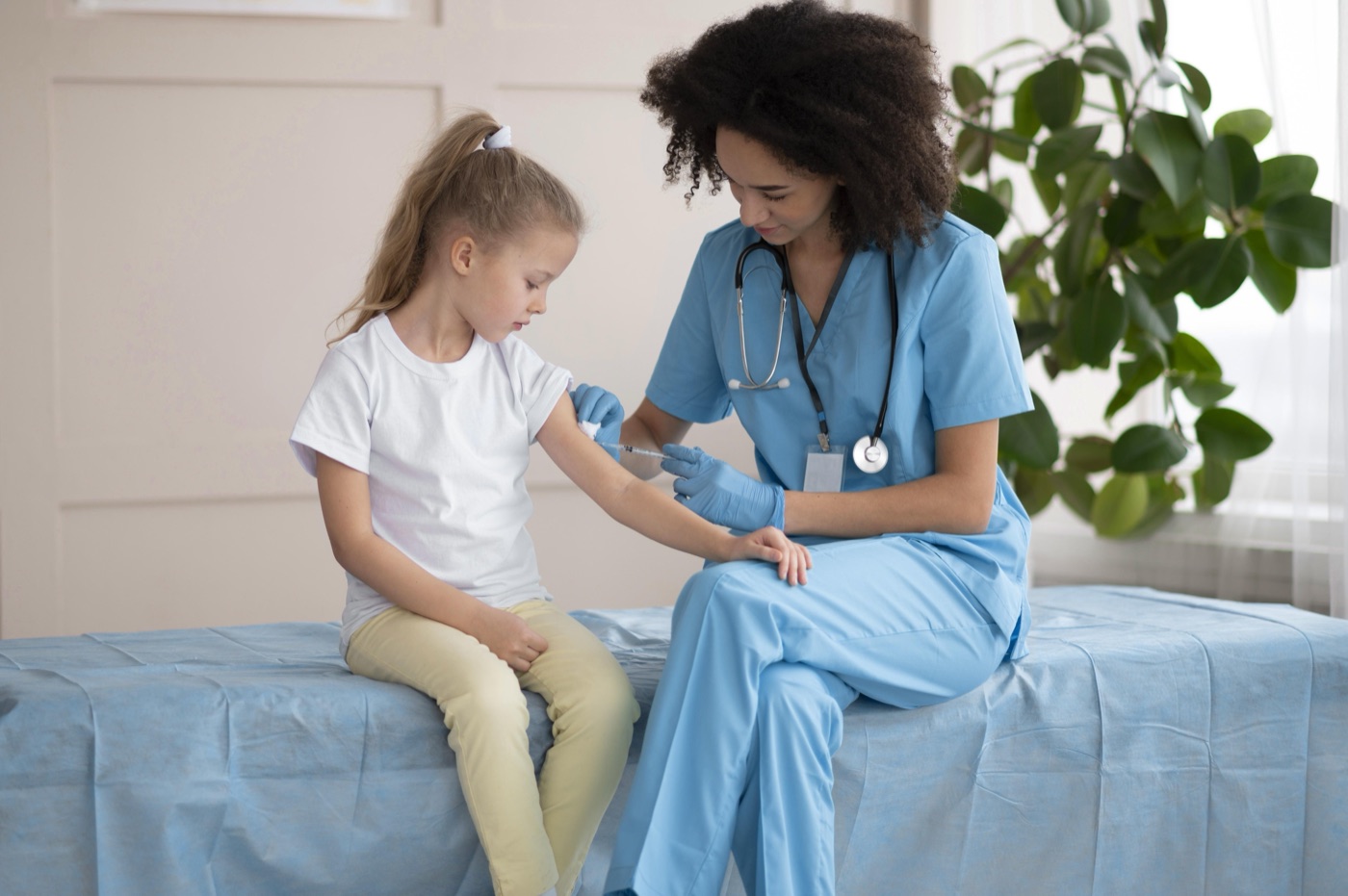 A child receiving care at home